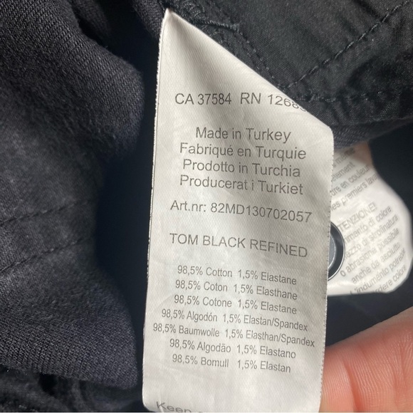 J. Lindeberg Black Tom Straight Leg Jeans 33x30 - Picture 5 of 6